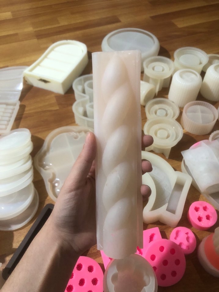 Burgu şamdan mum silikon kalıp - Görsel 2