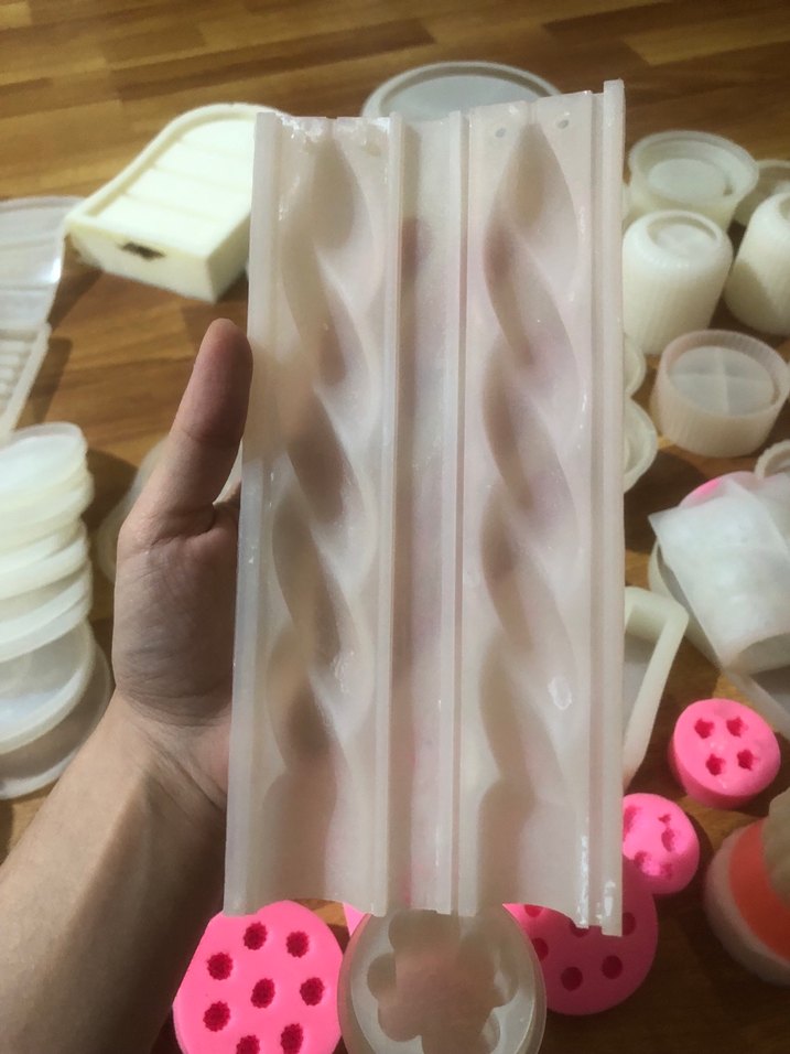 Burgu şamdan mum silikon kalıp - Görsel 3