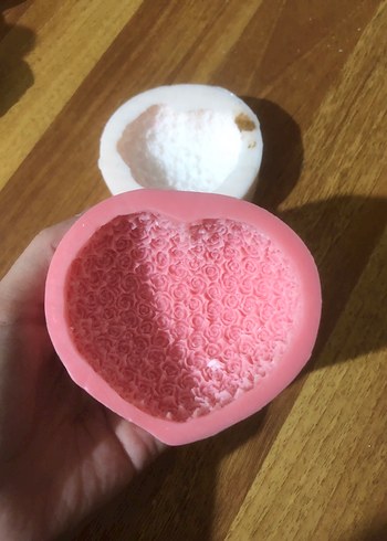 Kalp Şeklinde Silikon Kalıp 2 adet - Görsel 2