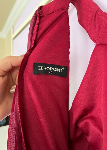 Bordo Uzun Drapeli Abiye Elbise - Görsel 5