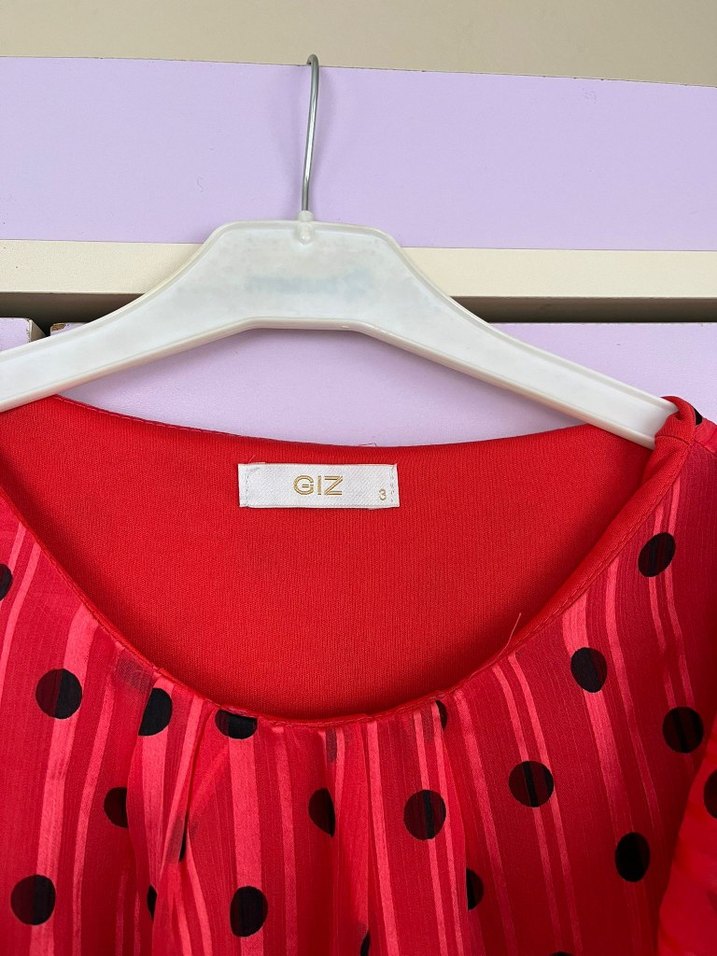 Kırmızı Volanlı Mini Kalem Elbise - Görsel 5