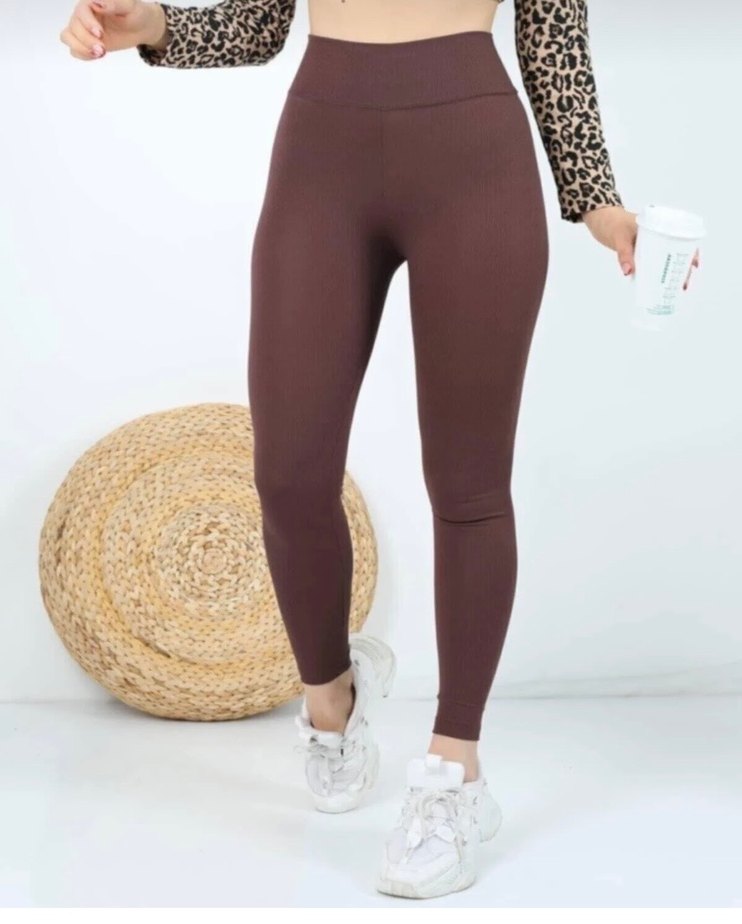 Kahverengi Midi Spor Tayt - Görsel 2