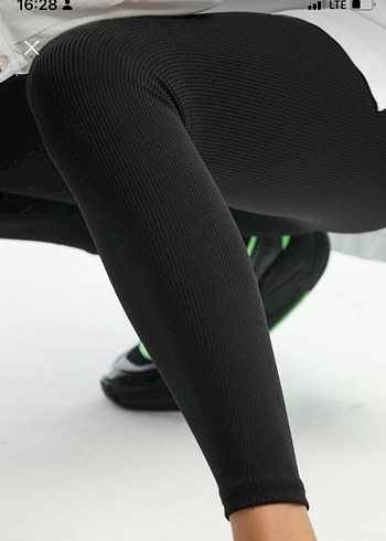 Siyah Midi Spor Tayt - Görsel 2