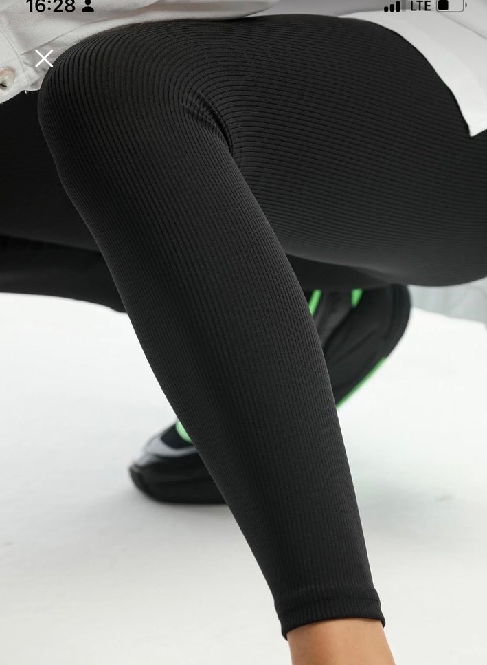 Siyah Midi Spor Tayt - Görsel 2