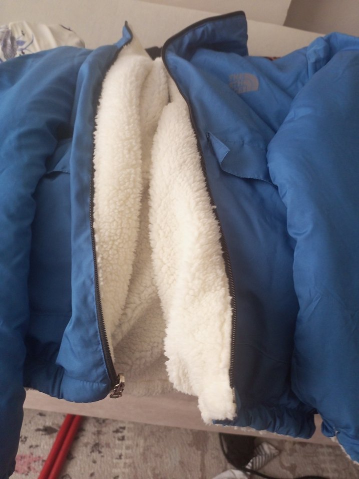 Erkek Mavi Polar Astarlı Fermuarlı Kışlık Mont - Görsel 2