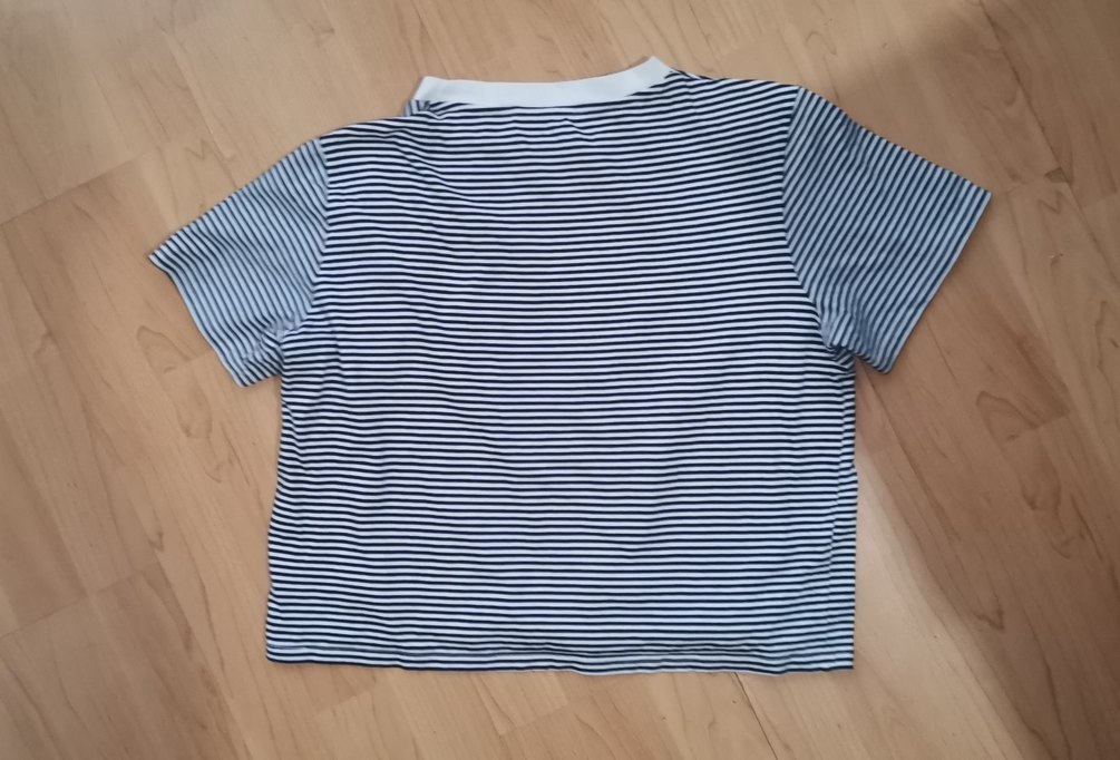 Kız Çocuk Çizgili Kısa Kollu Tişört - Görsel 2