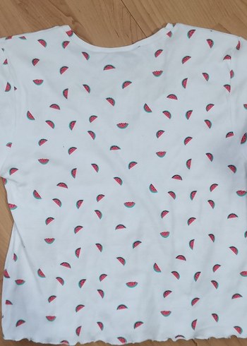 Beyaz Karpuz Desenli Kız Tişörtü - Görsel 3