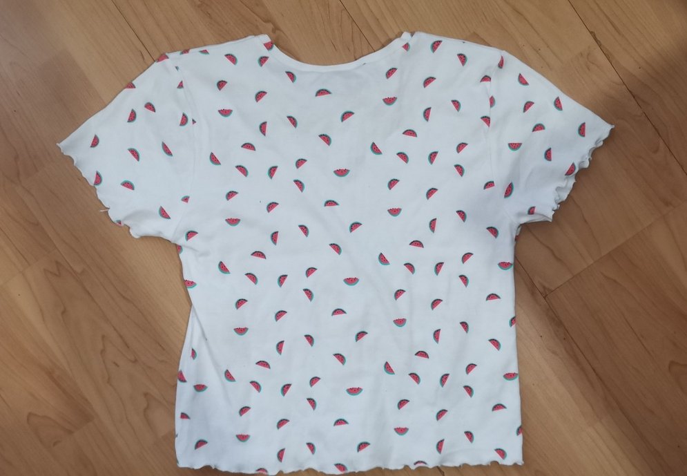 Beyaz Karpuz Desenli Kız Tişörtü - Görsel 3
