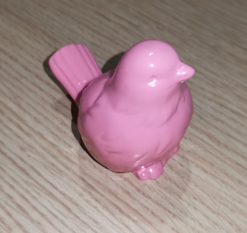 Pastel Pembe Kuş Figürü - Görsel 2
