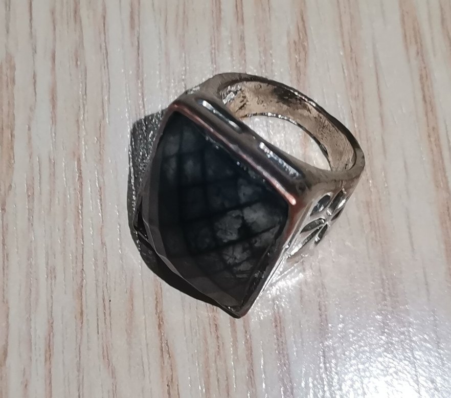 Gri Gotik Erkek Yüzük - Görsel 2