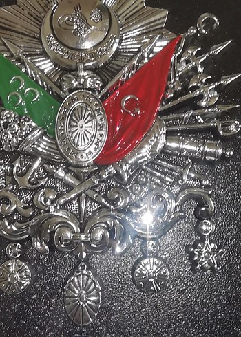 Gümü Renkli Osmanlı Arması Tablosu - Görsel 2