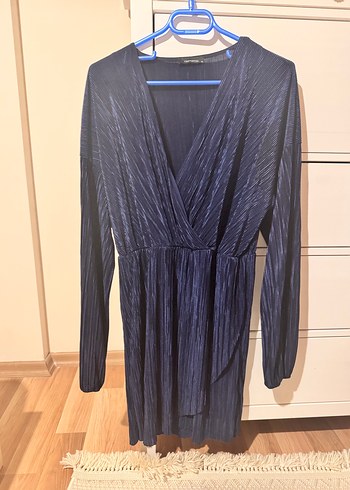 Lacivert Mini Kadın Elbise - Görsel 7