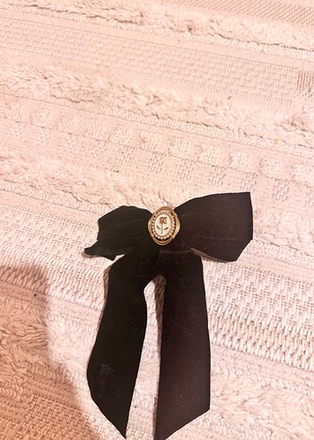 Siyah kadife saç tokası - Görsel 3