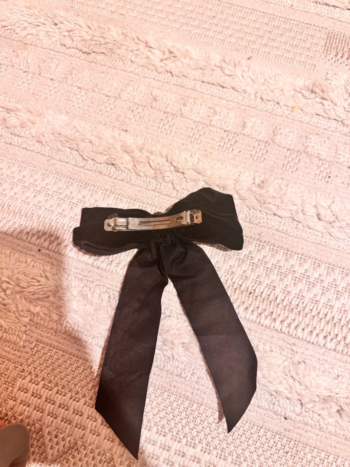 Siyah kadife saç tokası - Görsel 2