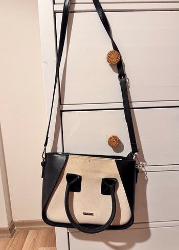 Siyah bej Kadın Çanta - Görsel 3