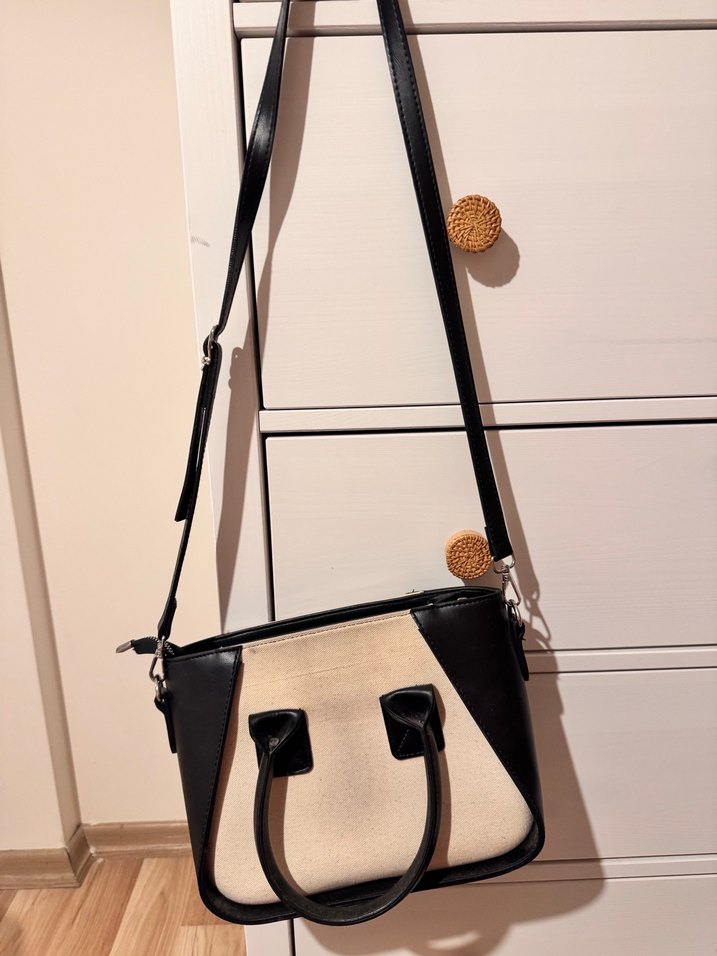 Siyah bej Kadın Çanta - Görsel 2