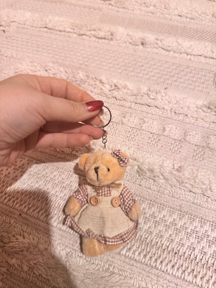 Ayıcıklı anahtarlık çanta süsü - Görsel 2