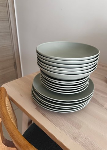 İkea Mat Yeşil 18 Parça Yemek Takımı - Görsel 4