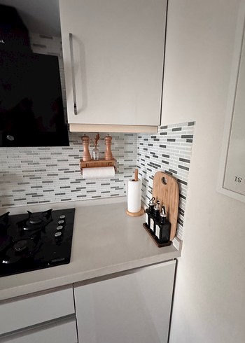 Raflı ahşap kağıt havluluk - Görsel 6