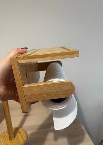 Raflı ahşap kağıt havluluk - Görsel 2