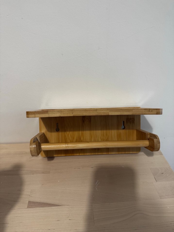 Raflı ahşap kağıt havluluk - Görsel 4