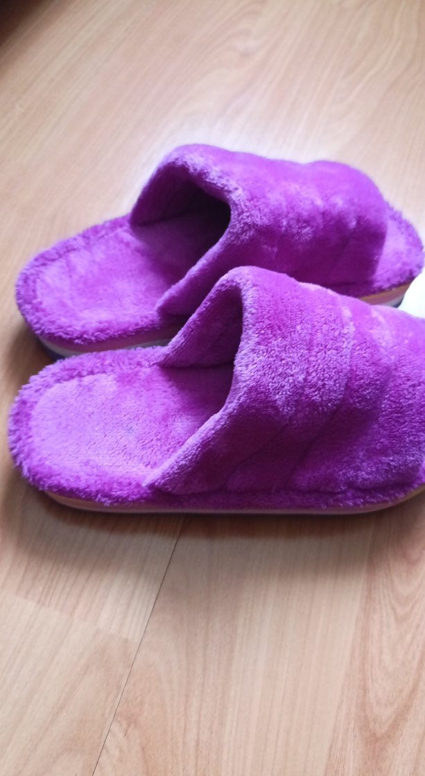 Mor Kadın Peluş Terlik - Görsel 2