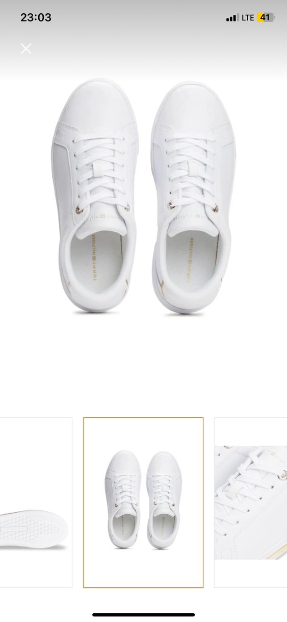 Beyaz Tommy Hılfıger  Kadın Sneakers - Görsel 4