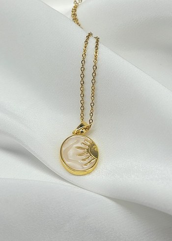 Uzun Zincirli Bohem Güneşli Kadın Kolye - Görsel 2