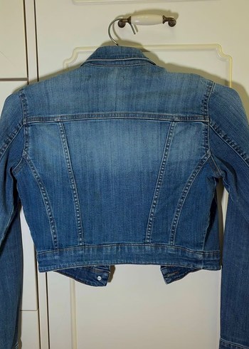 Kadın Denim Ceket Crop XS - Görsel 2