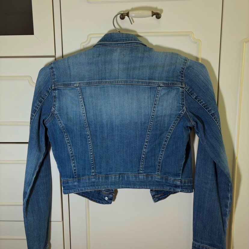 Kadın Denim Ceket Crop XS - Görsel 2