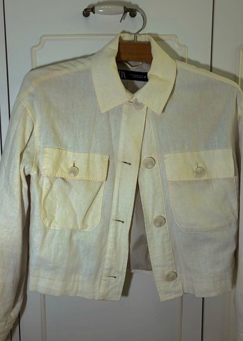 Krem Keten Ceket XS Zara - Görsel 2