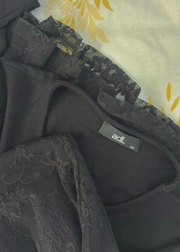 Siyah Uzun Kollu Midi Elbise ADL XS - Görsel 4