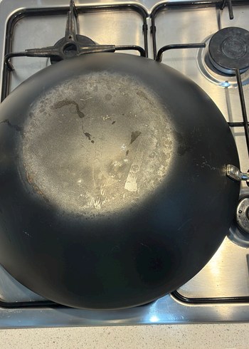 Siyah Wok Tava Ahşap Saplı İkea - Görsel 4