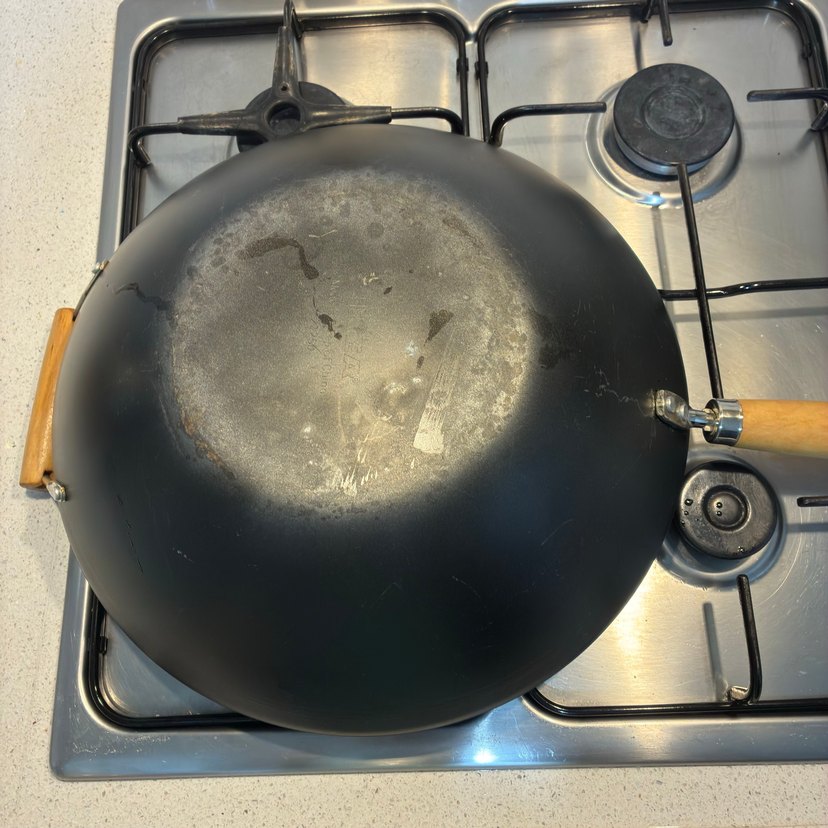 Siyah Wok Tava Ahşap Saplı İkea - Görsel 4