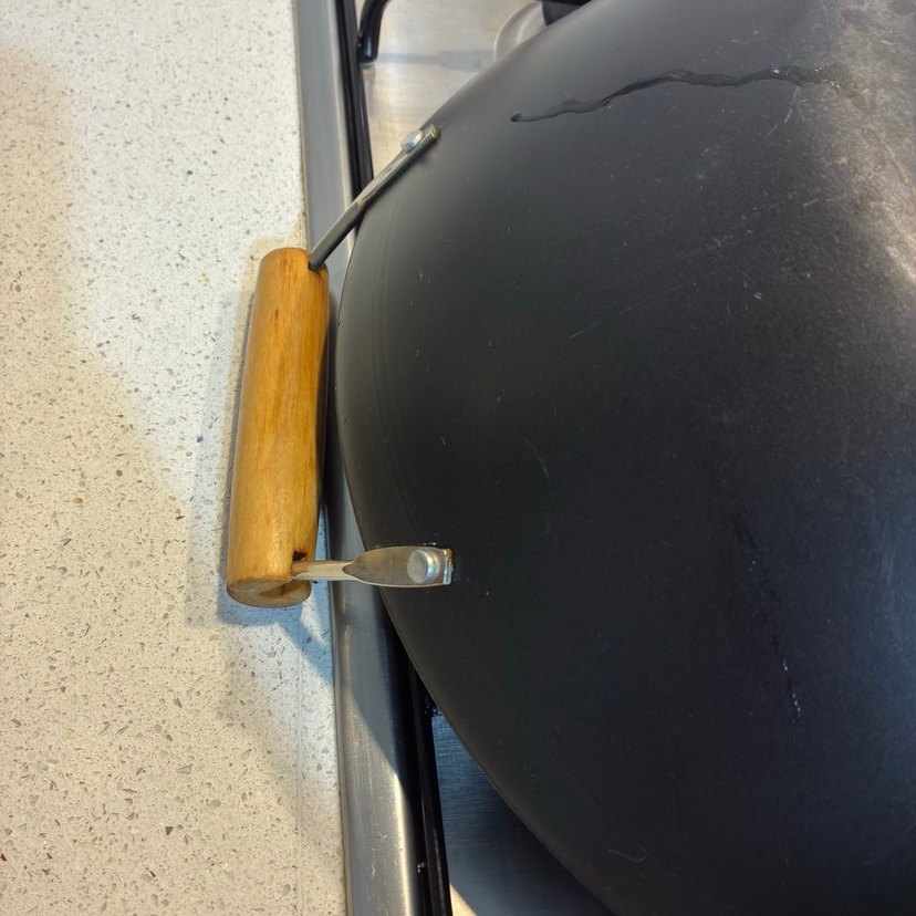 Siyah Wok Tava Ahşap Saplı İkea - Görsel 5