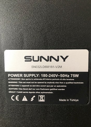 Siyah Sunny Televizyon ve Uzaktan Kumanda - Görsel 3