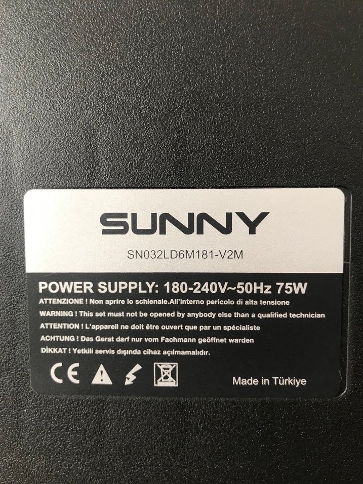 Siyah Sunny Televizyon ve Uzaktan Kumanda - Görsel 3