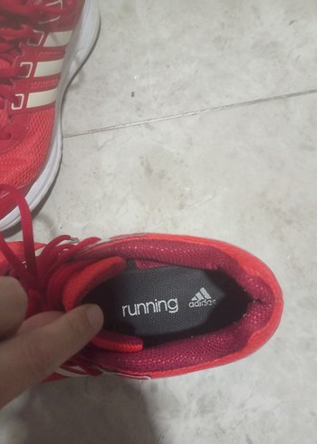 Adidas Kırmızı  Spor Ayakkabı Elastik Bağcıklı - Görsel 2