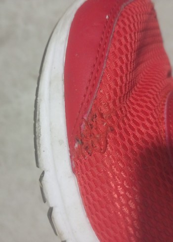 Adidas Kırmızı  Spor Ayakkabı Elastik Bağcıklı - Görsel 6