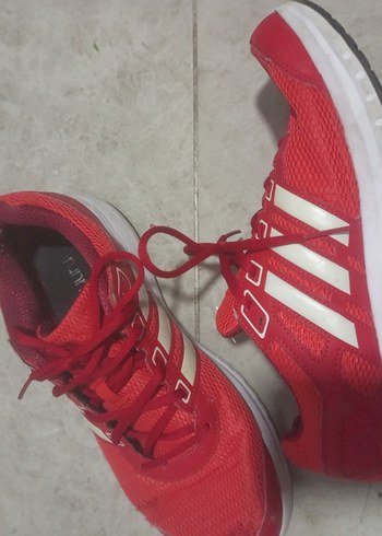 Adidas Kırmızı  Spor Ayakkabı Elastik Bağcıklı - Görsel 5