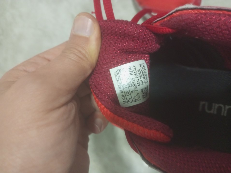 Adidas Kırmızı  Spor Ayakkabı Elastik Bağcıklı - Görsel 3