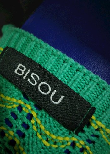 Renkli Örgü V Yaka Mini Büstiyer - Görsel 8