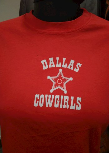 COWGİRL Kızlar İçin Kırmızı Baskılı Tişört - Görsel 3