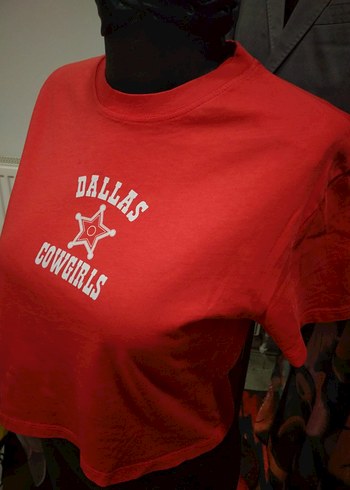 COWGİRL Kızlar İçin Kırmızı Baskılı Tişört - Görsel 2