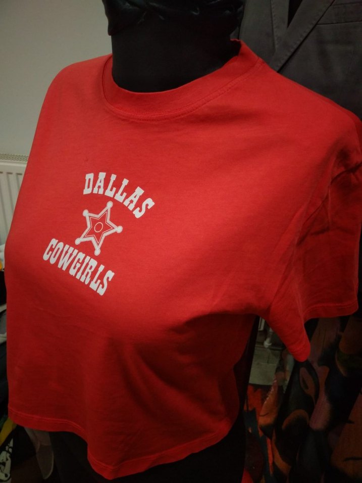 COWGİRL Kızlar İçin Kırmızı Baskılı Tişört - Görsel 2