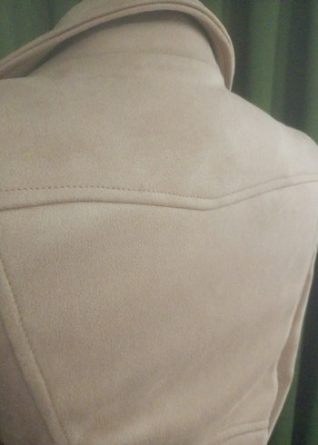 PULL&BEAR  YEPYENİ SIFIRDAN FARKSIZ Bej Süet Kısa Deri Ceket - Görsel 10