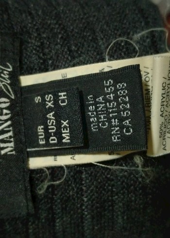 MANGO SUIT Gri Uzun Triko Kolsuz Elbise - Görsel 6