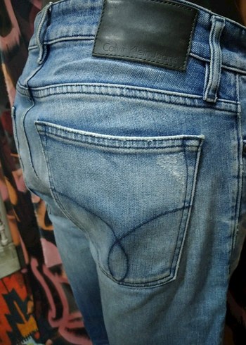 CALVİN KLEİN ORJİNAL ÜRÜN Denim Orta Boy Rahat Kesim Kot - Görsel 6