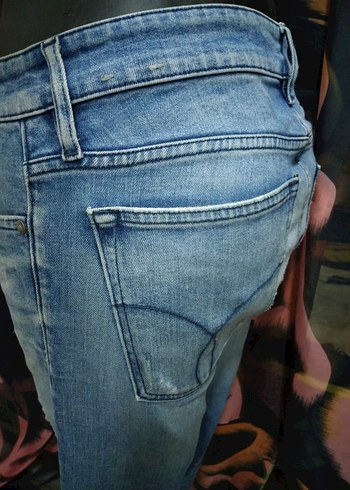 CALVİN KLEİN ORJİNAL ÜRÜN Denim Orta Boy Rahat Kesim Kot - Görsel 5