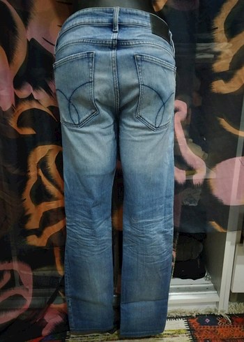 CALVİN KLEİN ORJİNAL ÜRÜN Denim Orta Boy Rahat Kesim Kot - Görsel 7